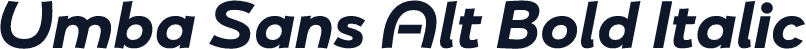 Umba Sans Alt Bold Italic