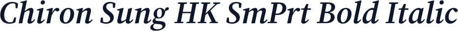 Chiron Sung HK SmPrt Bold Italic