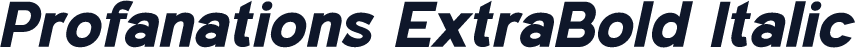 Profanations ExtraBold Italic