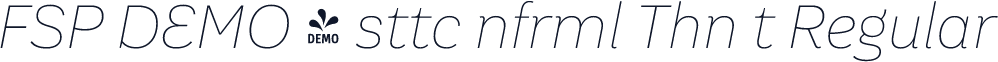 FSP DEMO - sttc nfrml Thn t Regular