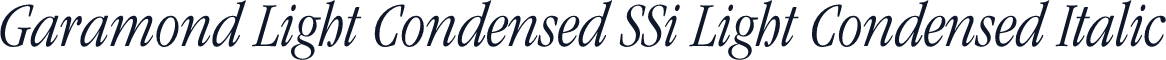 Garamond Light Condensed SSi Light Condensed Italic