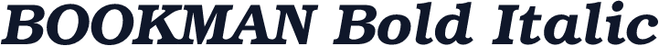 BOOKMAN Bold Italic