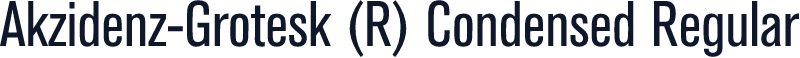 Akzidenz-Grotesk (R) Condensed Regular