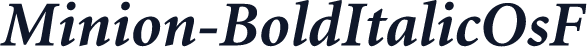 Minion-BoldItalicOsF