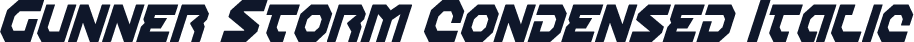 Gunner Storm Condensed Italic