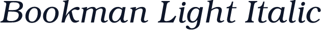 Bookman Light Italic