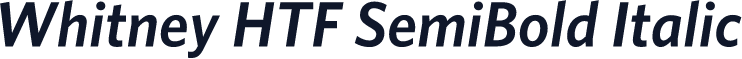 Whitney HTF SemiBold Italic