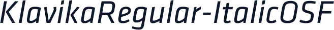 KlavikaRegular-ItalicOSF