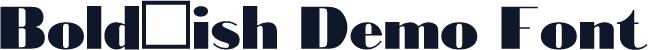 Bold-ish Demo Font