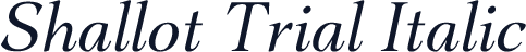 Shallot Trial Italic