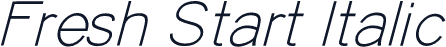 Fresh Start Italic