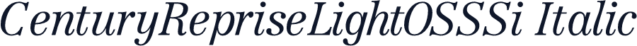 CenturyRepriseLightOSSSi Italic