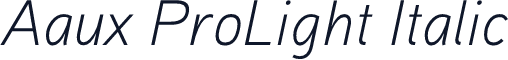Aaux ProLight Italic