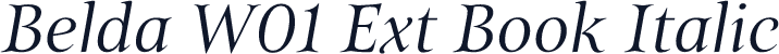 Belda W01 Ext Book Italic