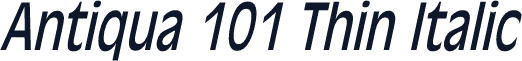 Antiqua 101 Thin Italic
