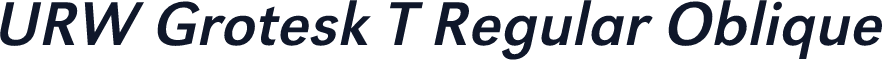 URW Grotesk T Regular Oblique