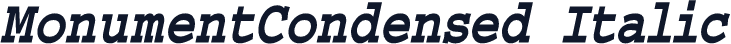 MonumentCondensed  Italic