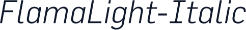 FlamaLight-Italic