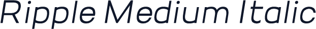 Ripple Medium Italic