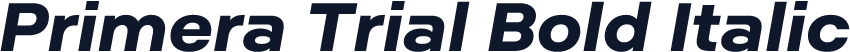 Primera Trial Bold Italic