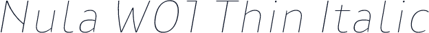 Nula W01 Thin Italic
