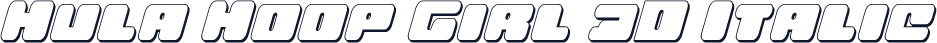 Hula Hoop Girl 3D Italic