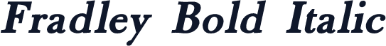 Fradley Bold Italic