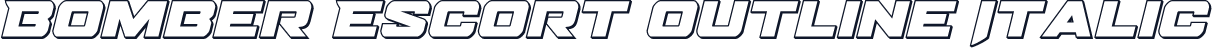 Bomber Escort Outline Italic