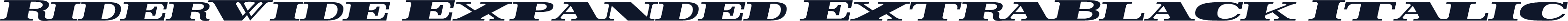 Rider Wide Expanded ExtraBlack Italic