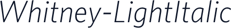 Whitney-LightItalic