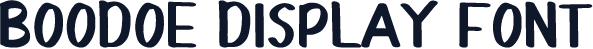 Boodoe Display Font