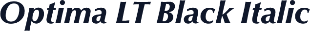 Optima LT Black Italic