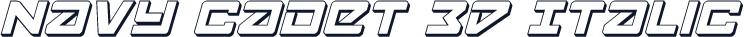 Navy Cadet 3D Italic