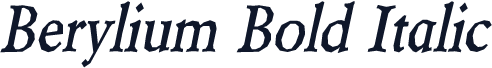 Berylium Bold Italic