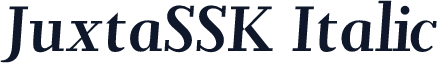 JuxtaSSK Italic