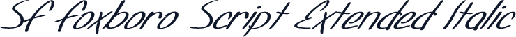SF Foxboro Script Extended Italic