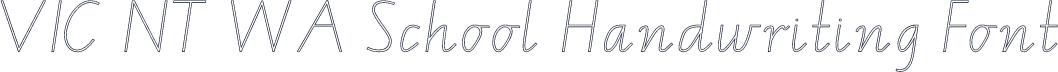 VIC NT WA School Handwriting Font