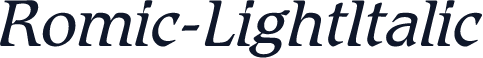 Romic-LightItalic