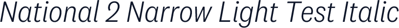 National 2 Narrow Light Test Italic