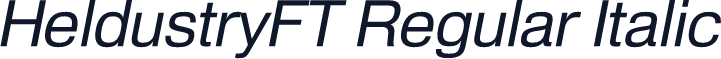 HeldustryFT Regular Italic