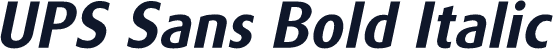 UPS Sans Bold Italic