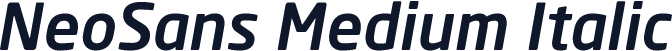 NeoSans Medium Italic