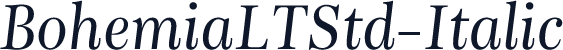 BohemiaLTStd-Italic