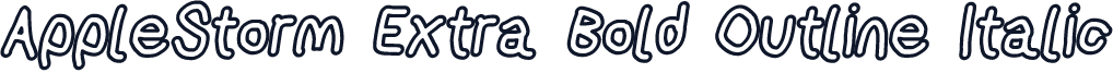 AppleStorm Extra Bold Outline Italic