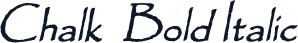 Chalk  Bold Italic