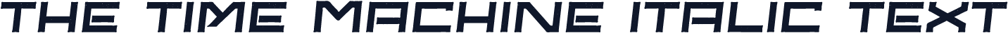 The Time Machine Italic Text