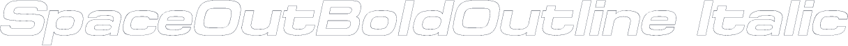 SpaceOutBoldOutline Italic