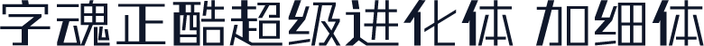 字魂正酷超级进化体 加细体