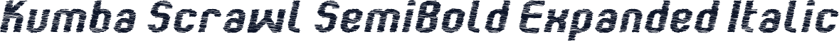 Kumba Scrawl SemiBold Expanded Italic