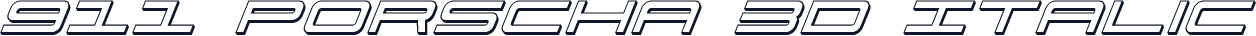 911 Porscha 3D Italic